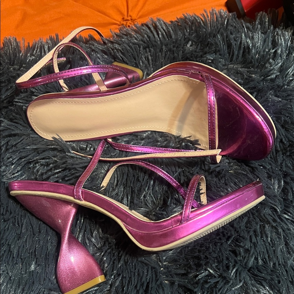 Elegant Pink Strappy Heels
